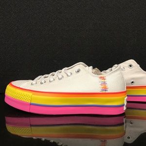 Converse Women CTAS LIFT OX Vintage White/Pale putty sneaker 564992C Size 5.5